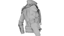Denim Leather Jacket 3d model