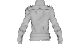 Denim Leather Jacket 3d model