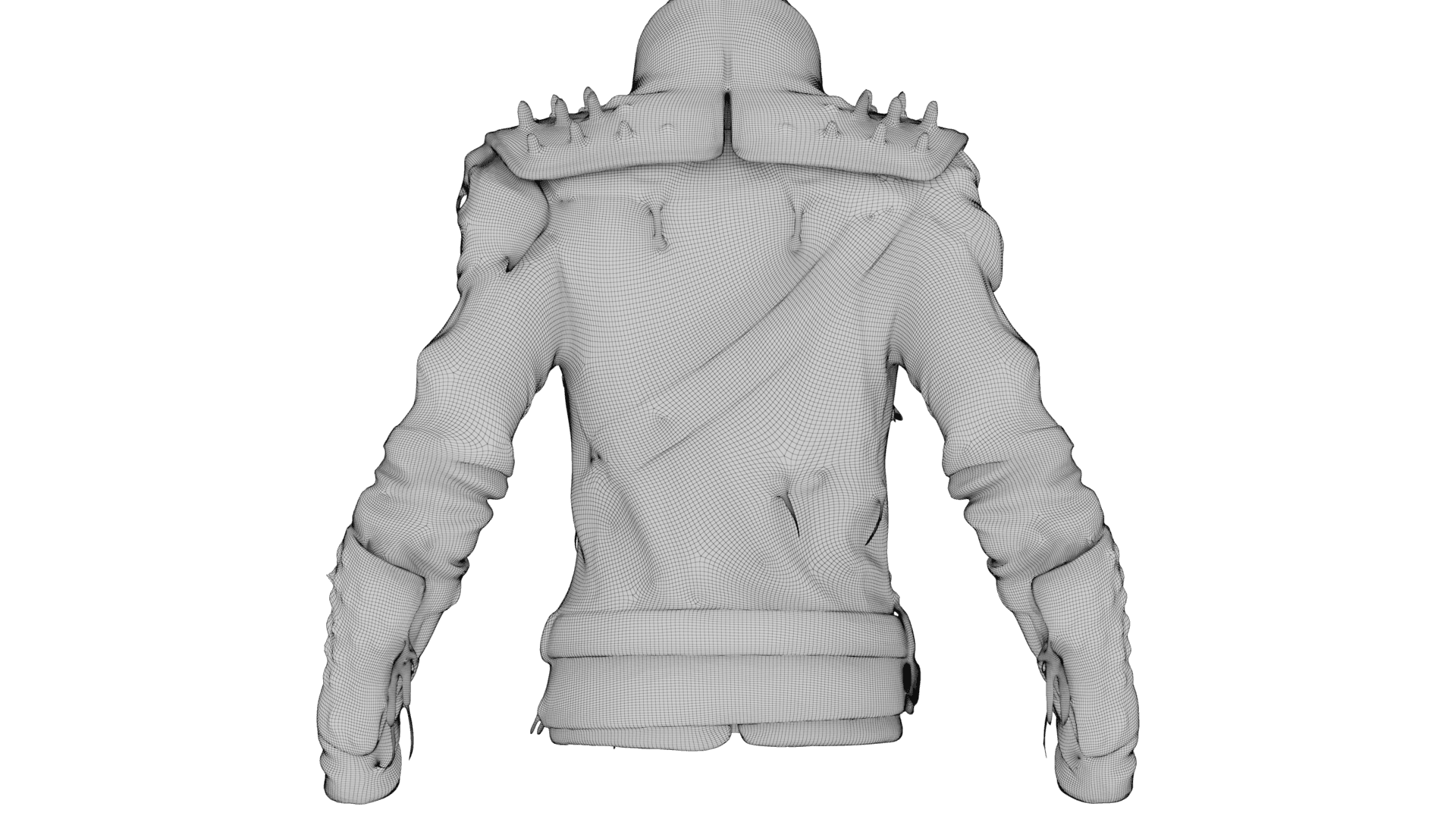 Denim Leather Jacket 3d model
