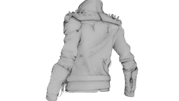 Denim Leather Jacket 3d model