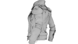 Denim Leather Jacket 3d model