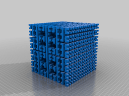 self intersecting hilbert-curve cube 3d model
