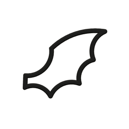Bat Wing Cookie Cutter STL File - 4 inches 3d model