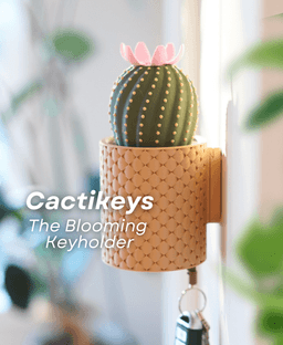 CactiKeys - The Blooming Wall Mounted Keyholder 3d model