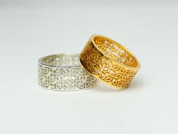 Kawung Pattern Ring Band 3d model