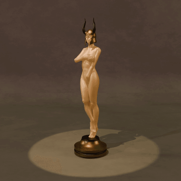 Lady Warrior Statue 3d model