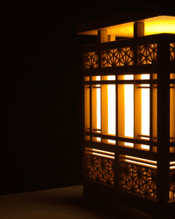 Shoji Lamp - Asanoha 3d model