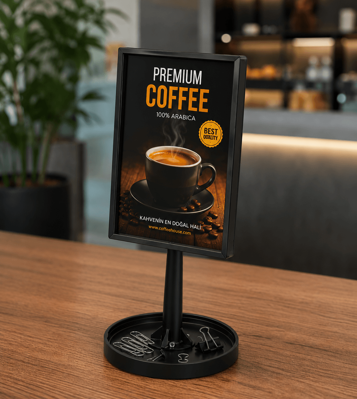 Desktop Advertising Sign & Desk Organizer 3d model