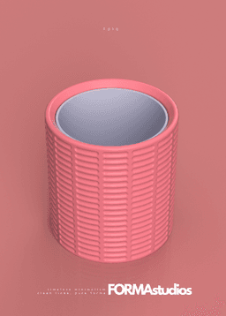 Planter with drip tray - FORMAstudios P010 3d model