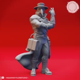 Plague Doctors - Tabletop Miniatures (Pre-Supported) 3d model
