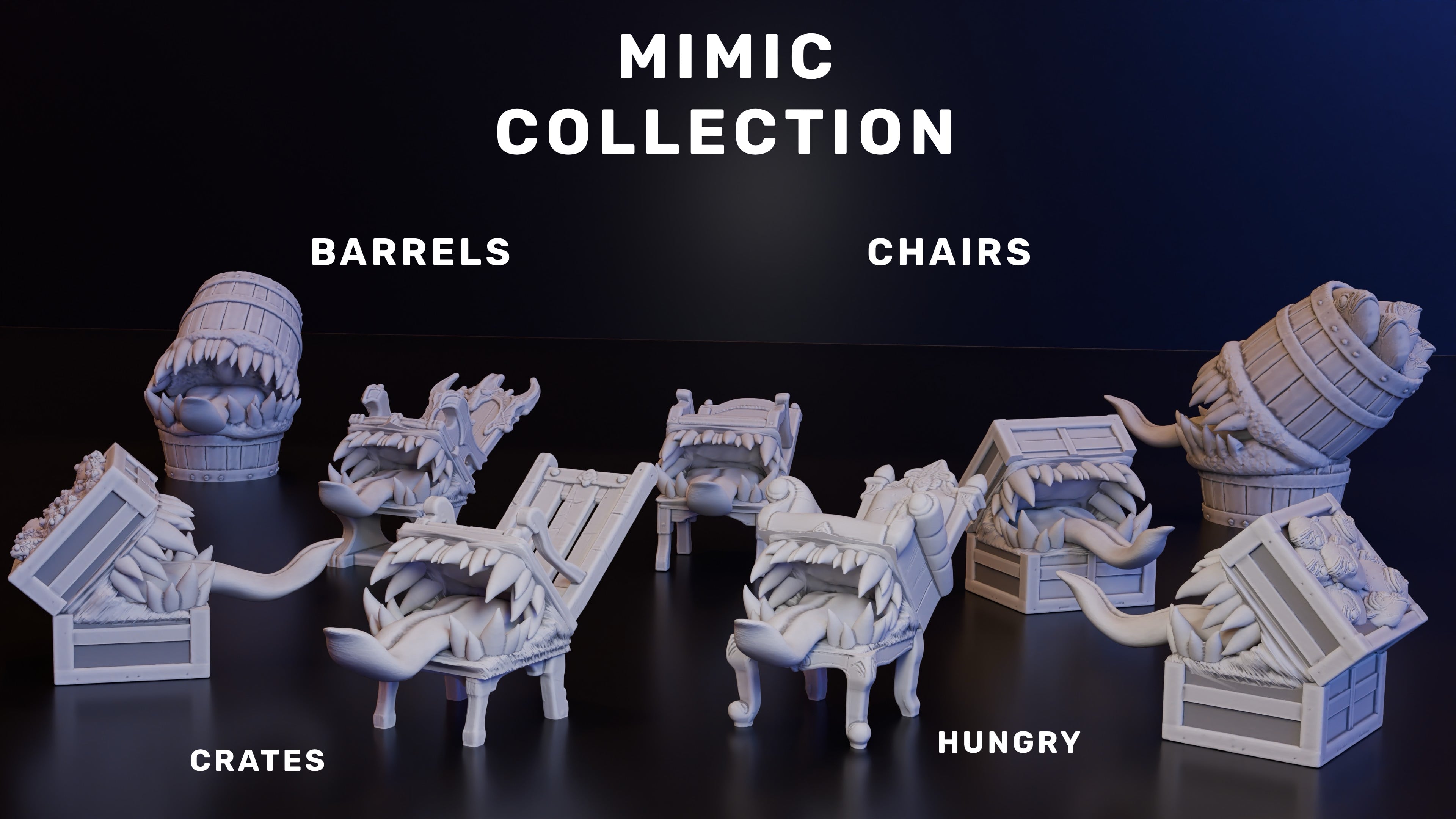 Mimic Collection (DND / TTRPG) 3d model