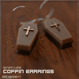 Lil' Coffin Earrings 3d model