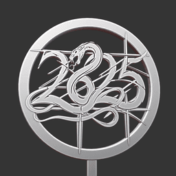 HAPPY NEW YEAR 2025 CAKE TOPPER 3d model