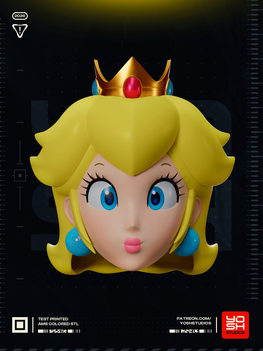 Blonde Princess Mask 3D Printer STL 3d model