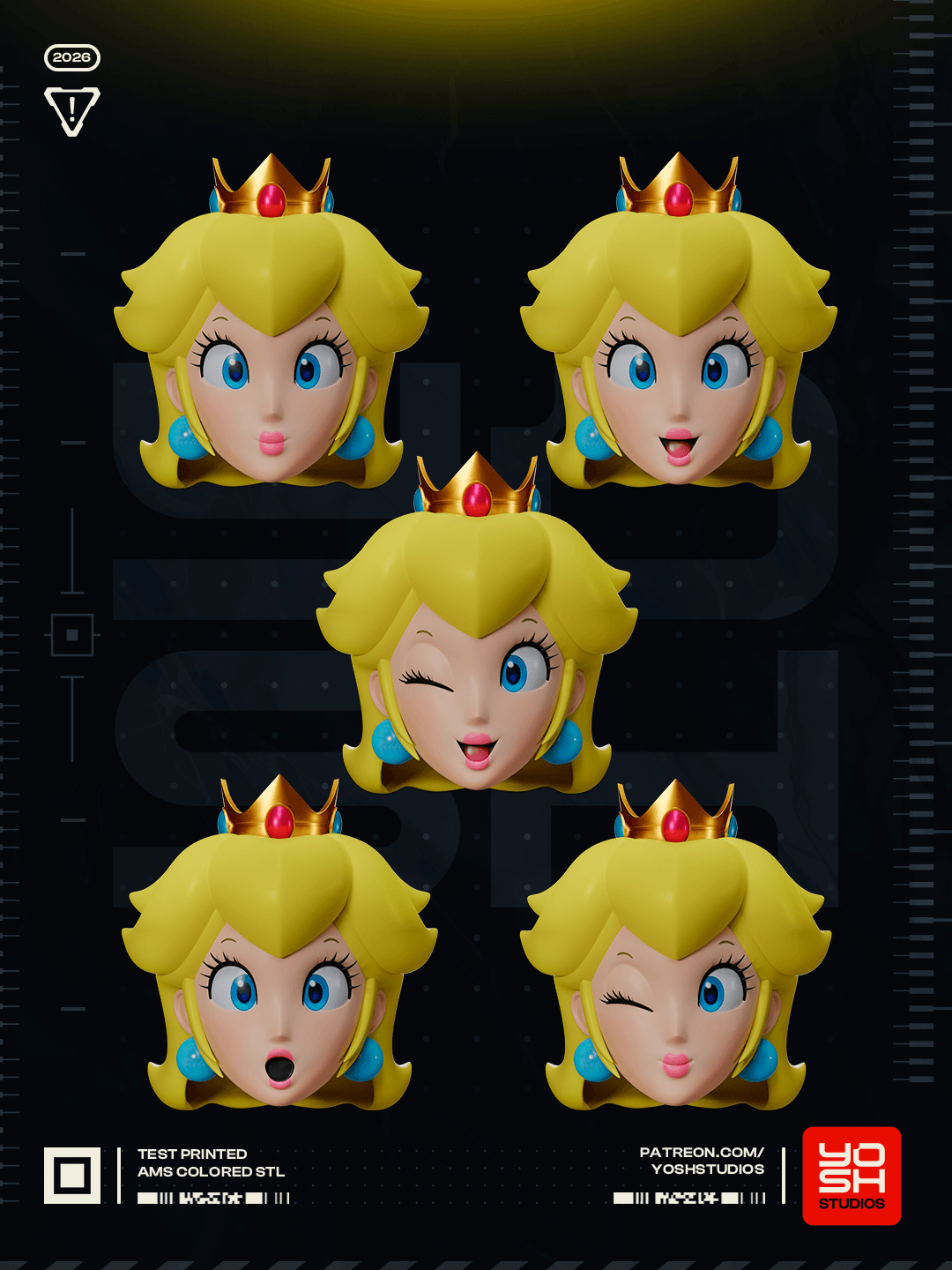 Blonde Princess Mask 3D Printer STL 3d model
