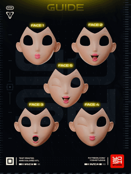Blonde Princess Mask 3D Printer STL 3d model