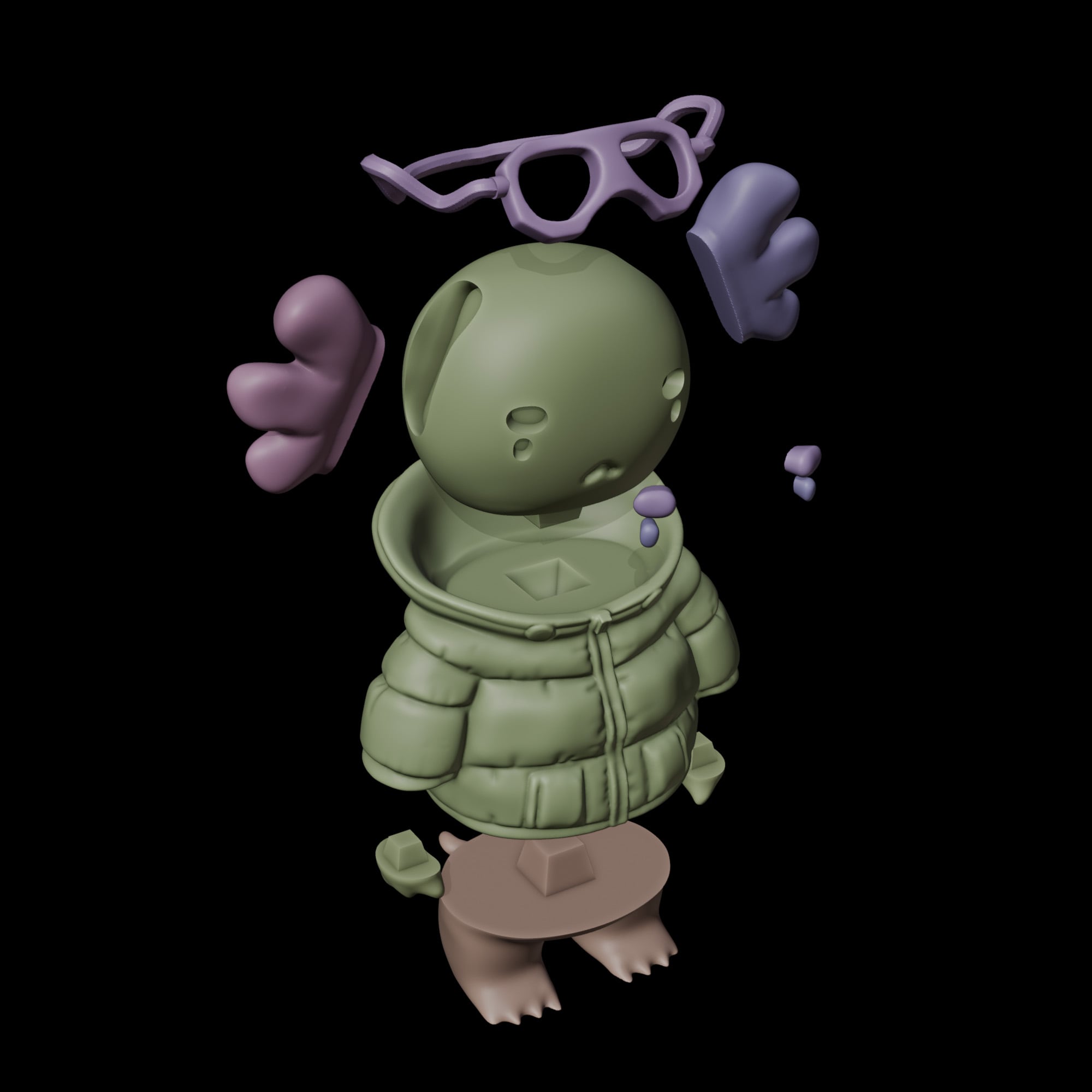 Lottie the Axolotl 3d model