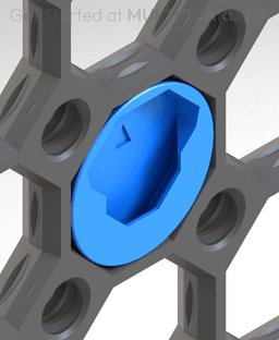 Bottom - Half Fix Point Hole - Large Thread 3d model