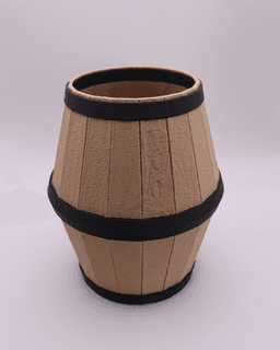 Wood Barrel Pen Holder 3d model