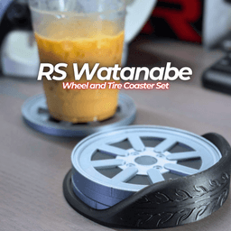 RS-Watanabe Wheel and Tire Coaster Set 3d model