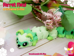 Flexi Ferret + Critter Tree Dice Tower 3d model