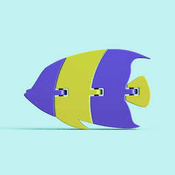 Articulated Tropical Fish 3d model