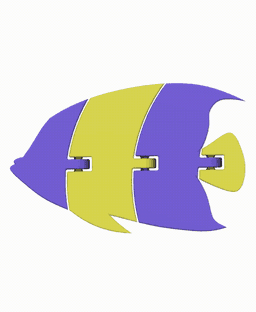 Articulated Tropical Fish 3d model
