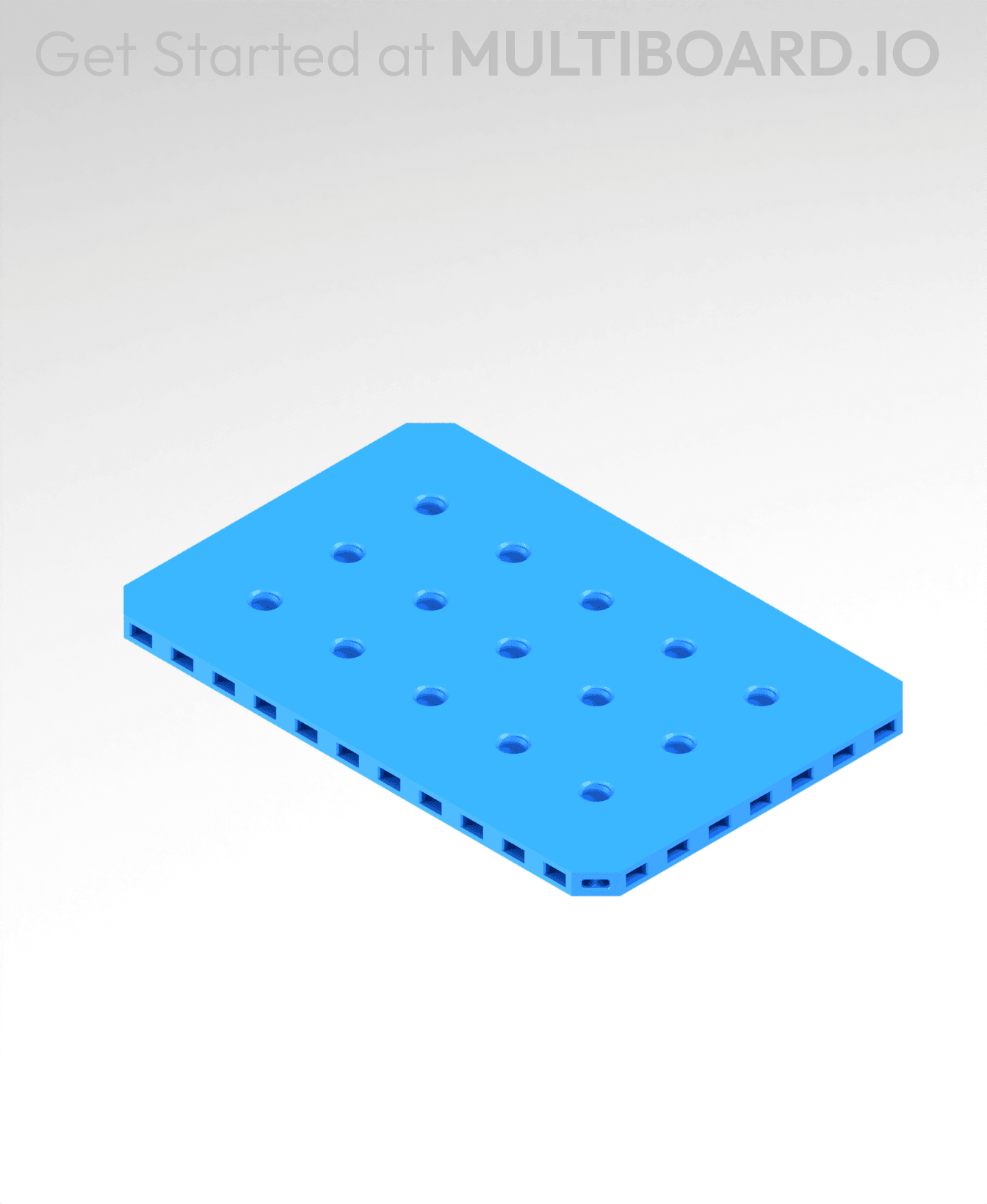 4x6 MU - Small Thread MU - MultiBoard Plate 3d model