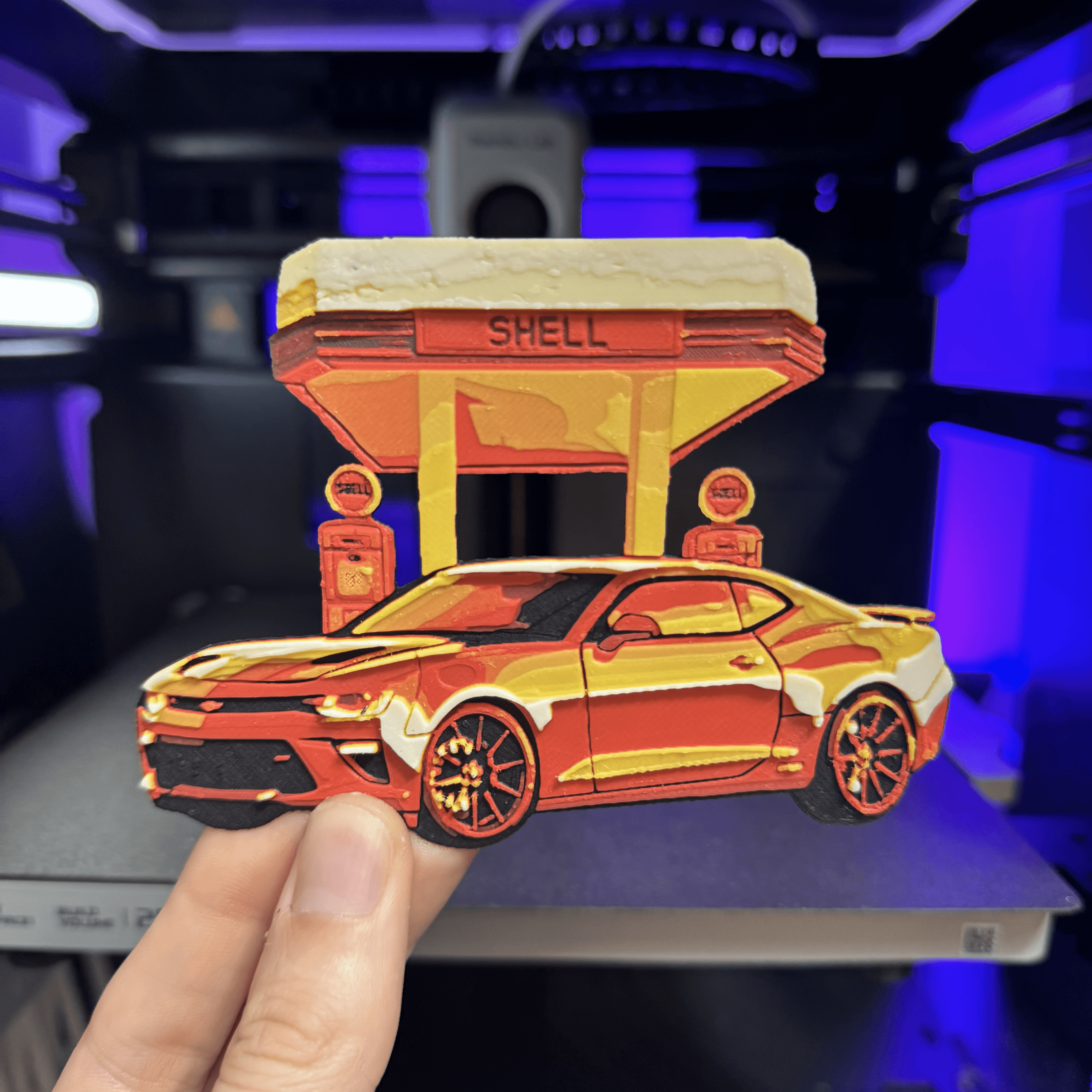 Sunset Camaro Magnet 3d model