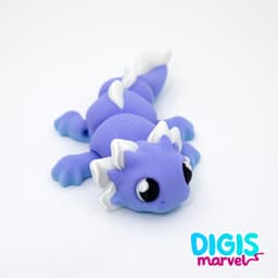 Tiny Axolotl Flexi + Keychain 3d model
