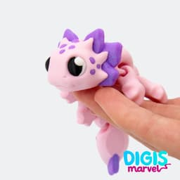 Tiny Axolotl Flexi + Keychain 3d model