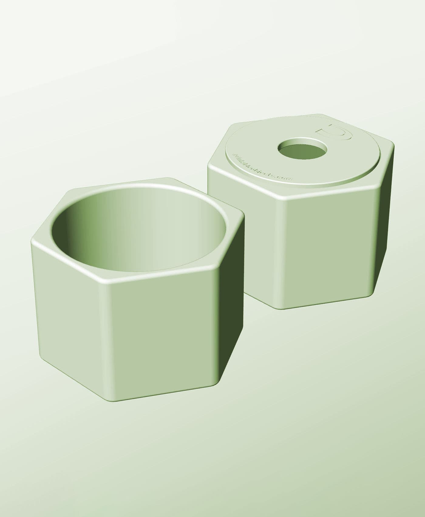 CH128-105-P Pierced container modular stackable module bin box 3d model