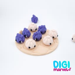 Dim Sum Tic Tac Toe + Keychain + Bamboo Steamer Storage Box 3d model