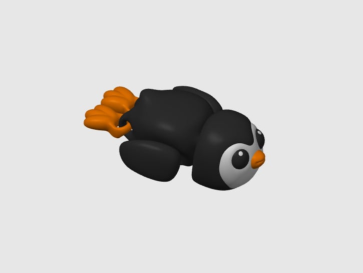 Sliding Penguin V2 3d model