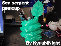 Sea Serpent Pen Cup 3d model