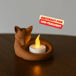 ABSTRACT FOX LED TEALIGHT / MODERN HOMEDECOR / TABLEDECOR 3d model