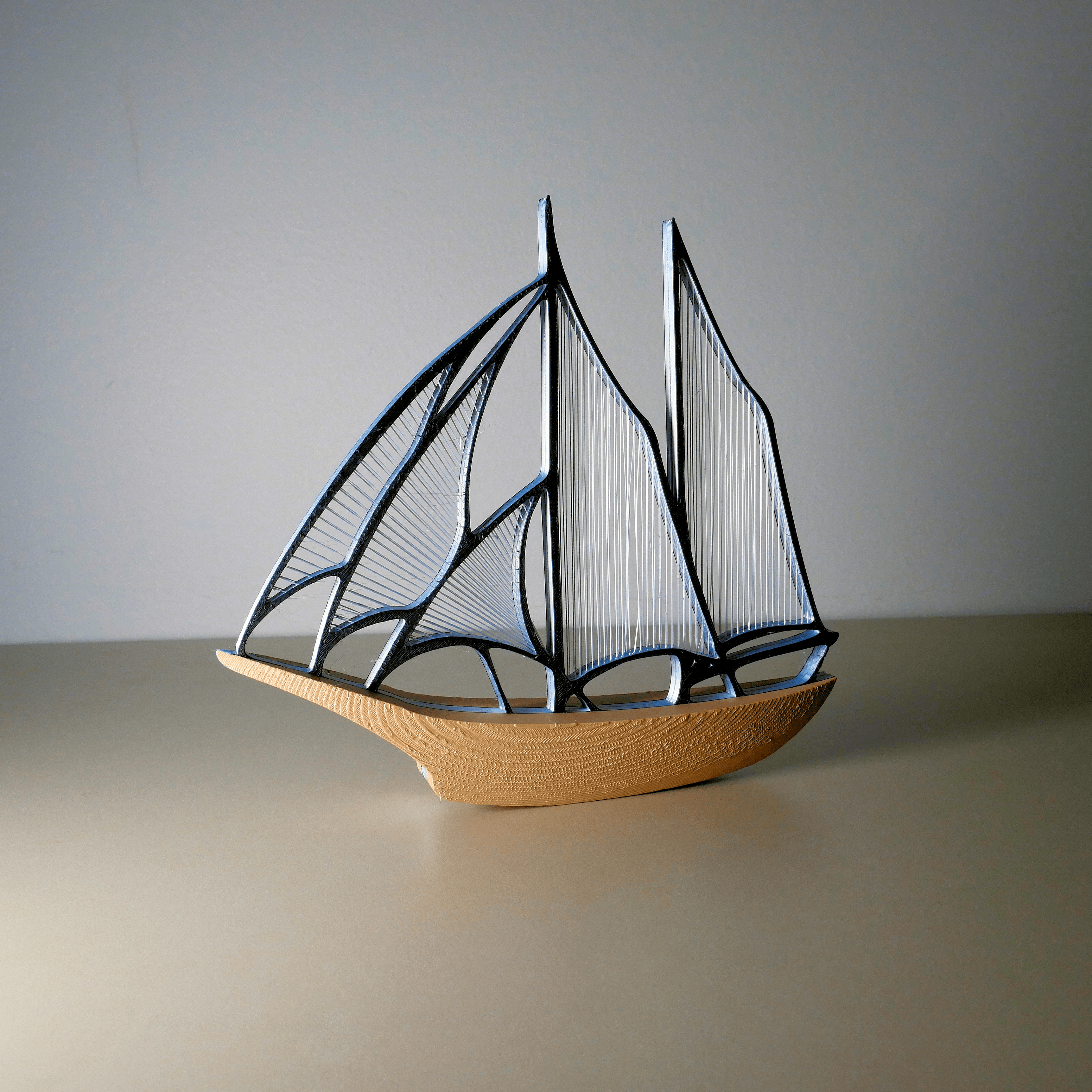 String Schooner Model 3d model