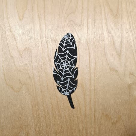 Feather cobweb bookmark 3d model