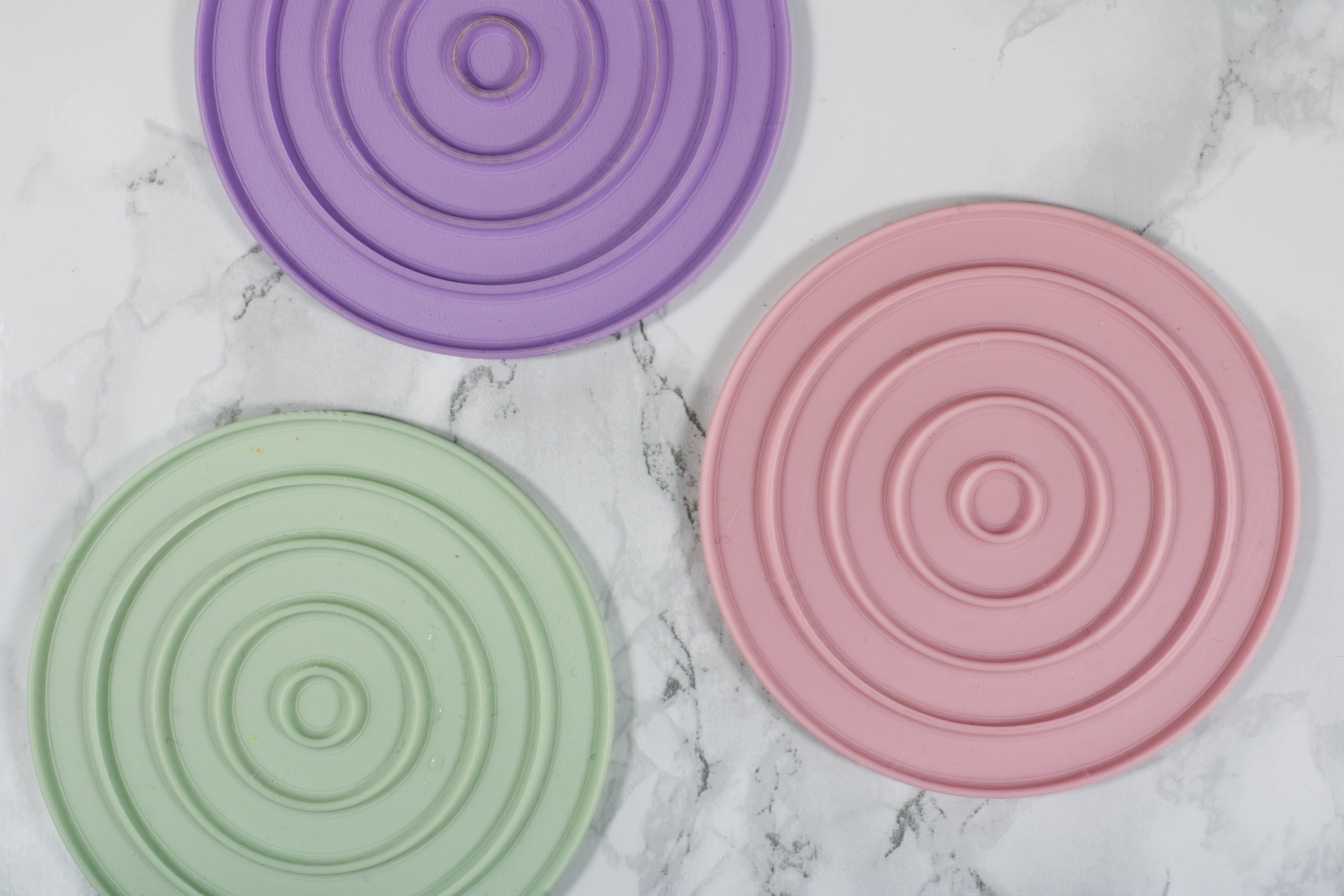 Pastel Ring Coasters 3d model