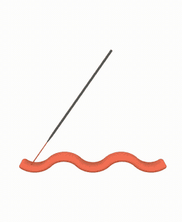 Ribbed Incense Holder Tray 3d model