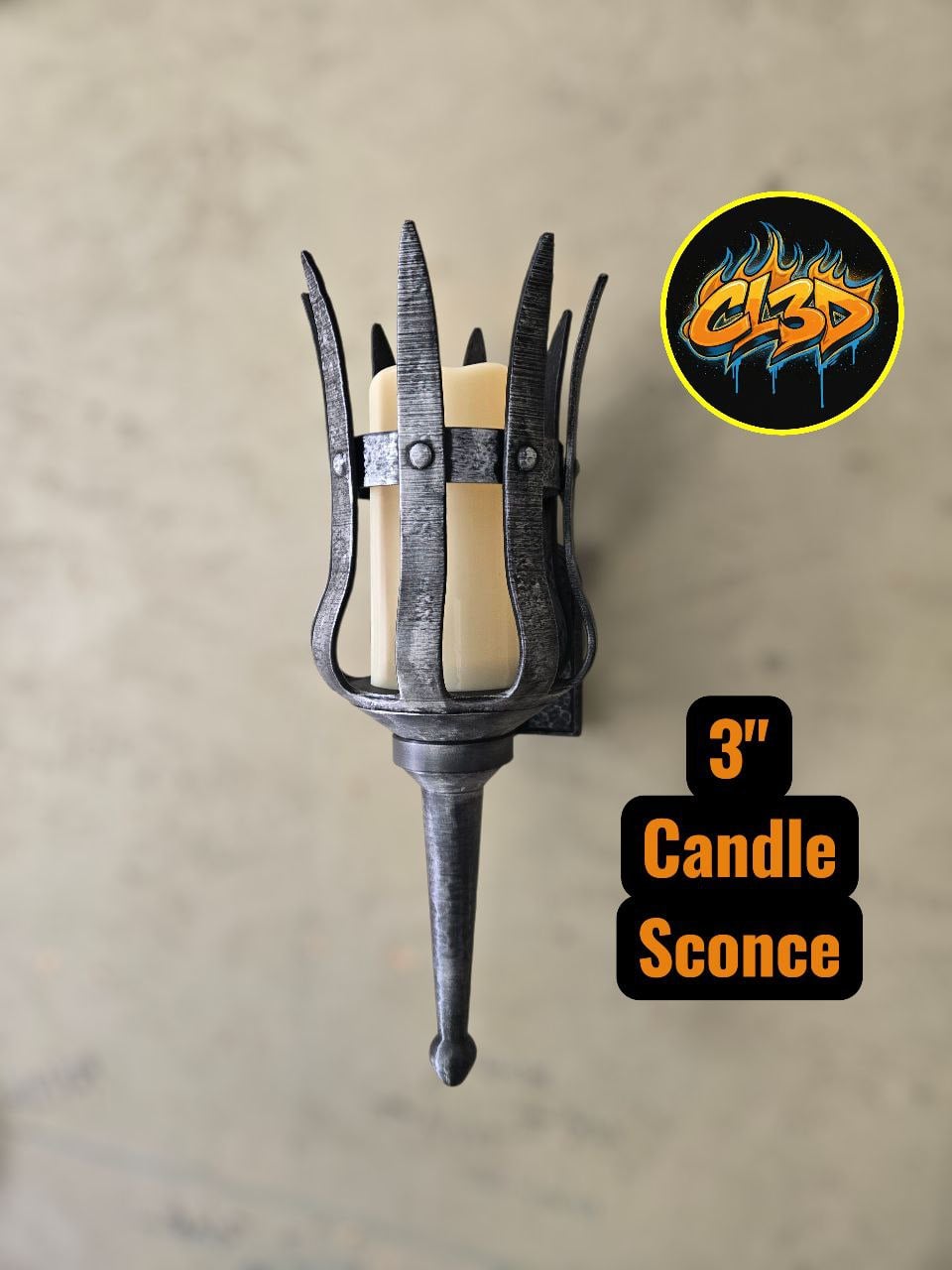 Medieval Sconce Candle Holder 3d model