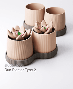 Duo Planter Type 2 3d model