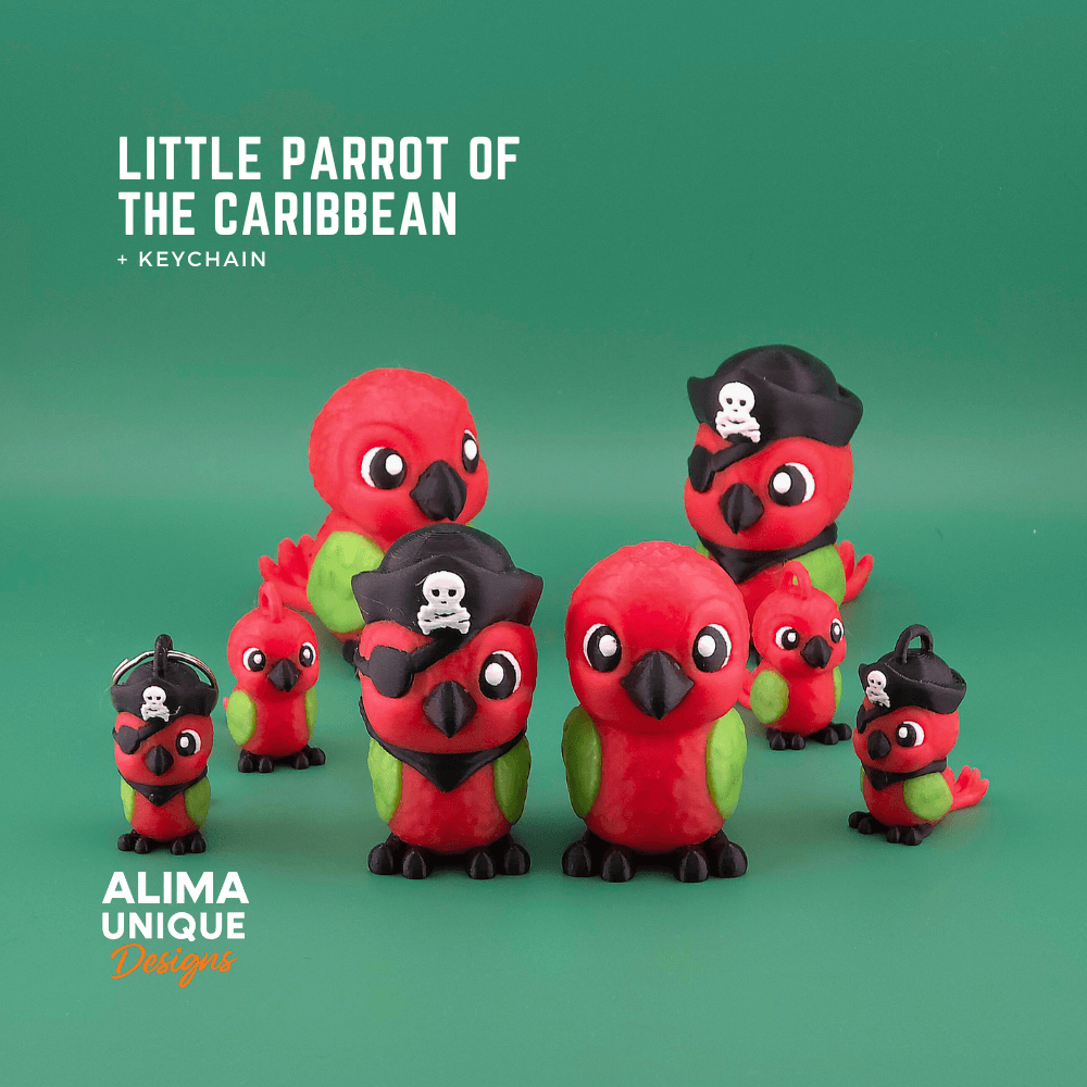 Little Parrot of the Caribbean / Keychain 3d model