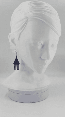 3D Printable Earring - Triangle Trickle Full 3d model