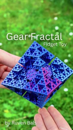 Gear Fractal Fidget Toy 3d model