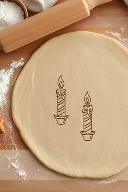 Candle Cookie Cutter, Biscuit Cutter 3d model