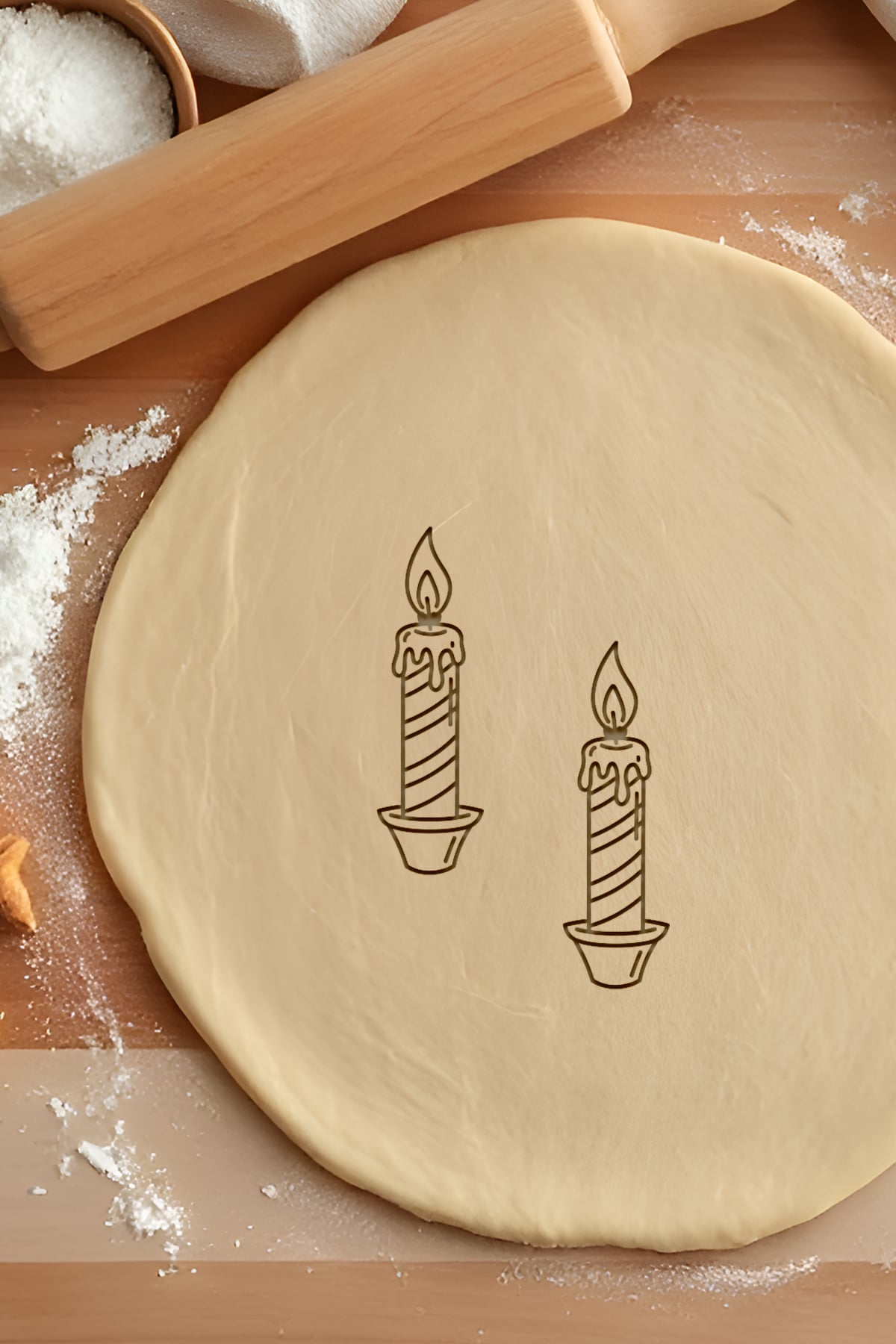 Candle Cookie Cutter, Biscuit Cutter 3d model