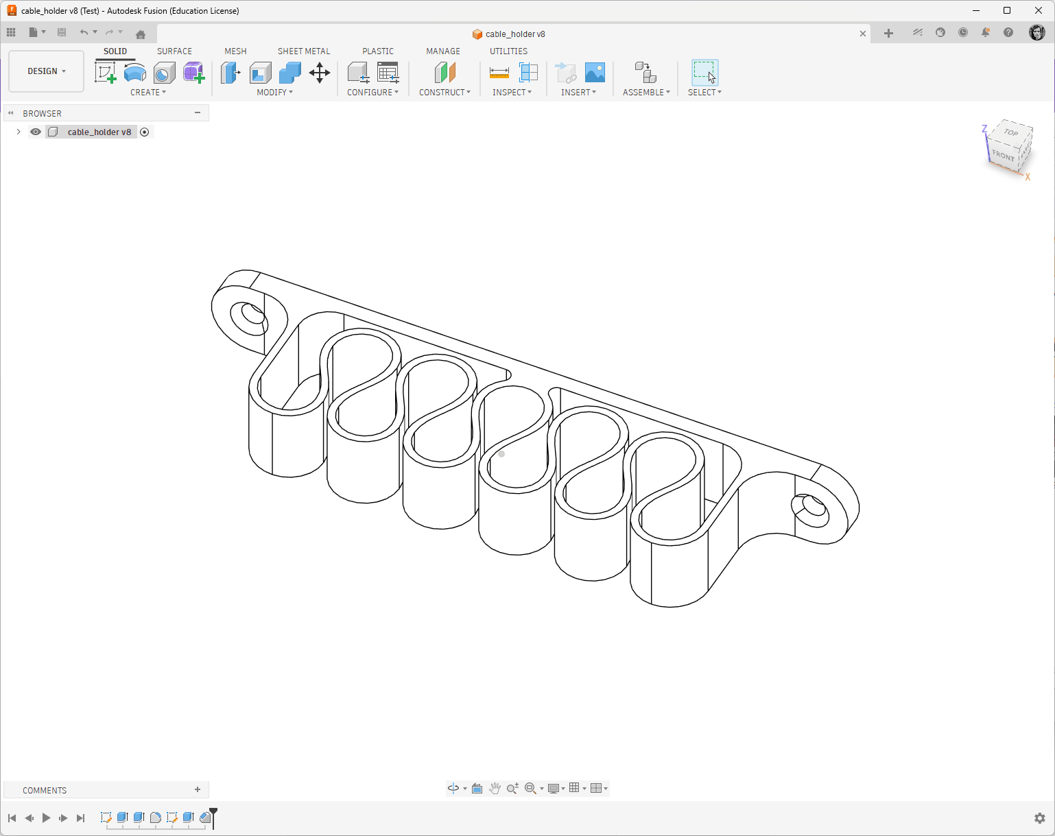 Yet another cable holder 3d model