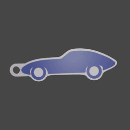 Jaguar E Type Keychain 3d model