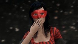 Set of 4 Half Masquerade Masks 3d model
